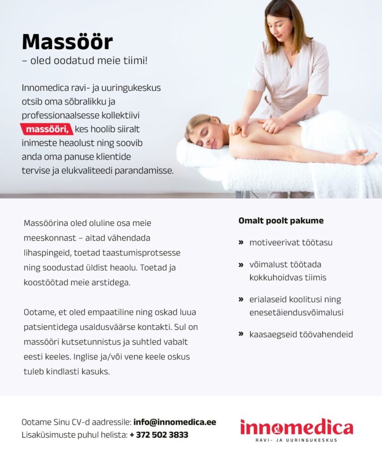 Massööri töökuulutus